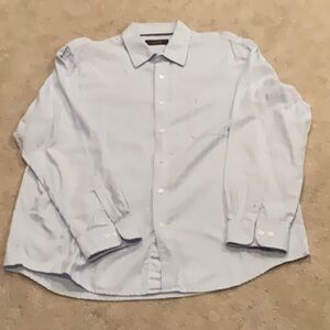 Tasso Elba men’s dress shirt. Size XL. Light blue striped
